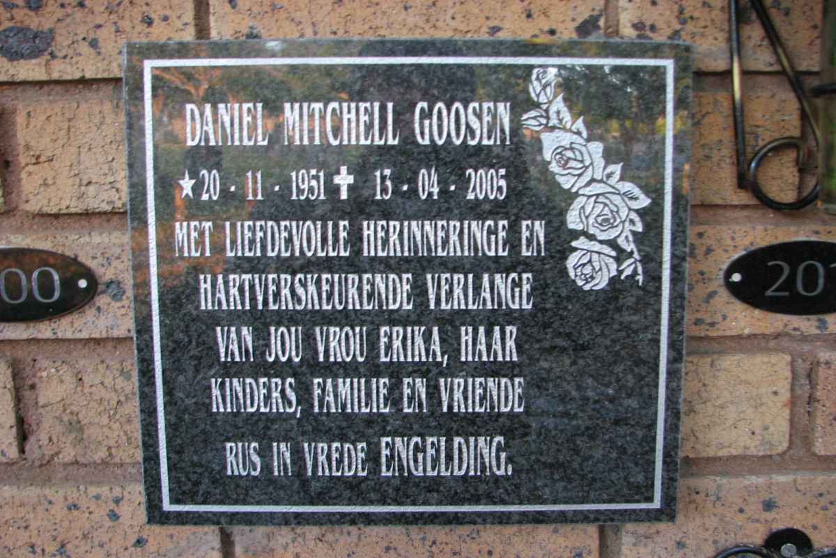 GOOSEN Daniel Mitchell 1951-2005