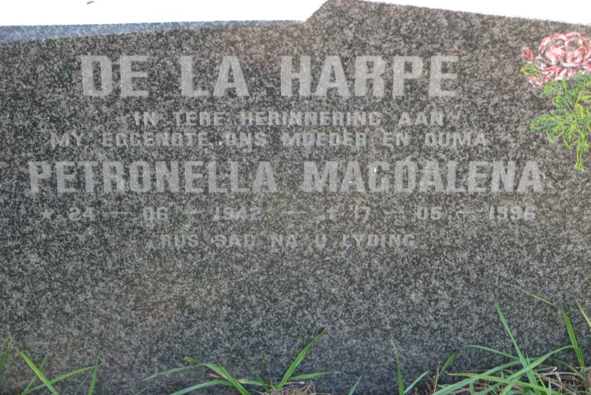 HARPE Petronella Magdalena, de la 1942-1996
