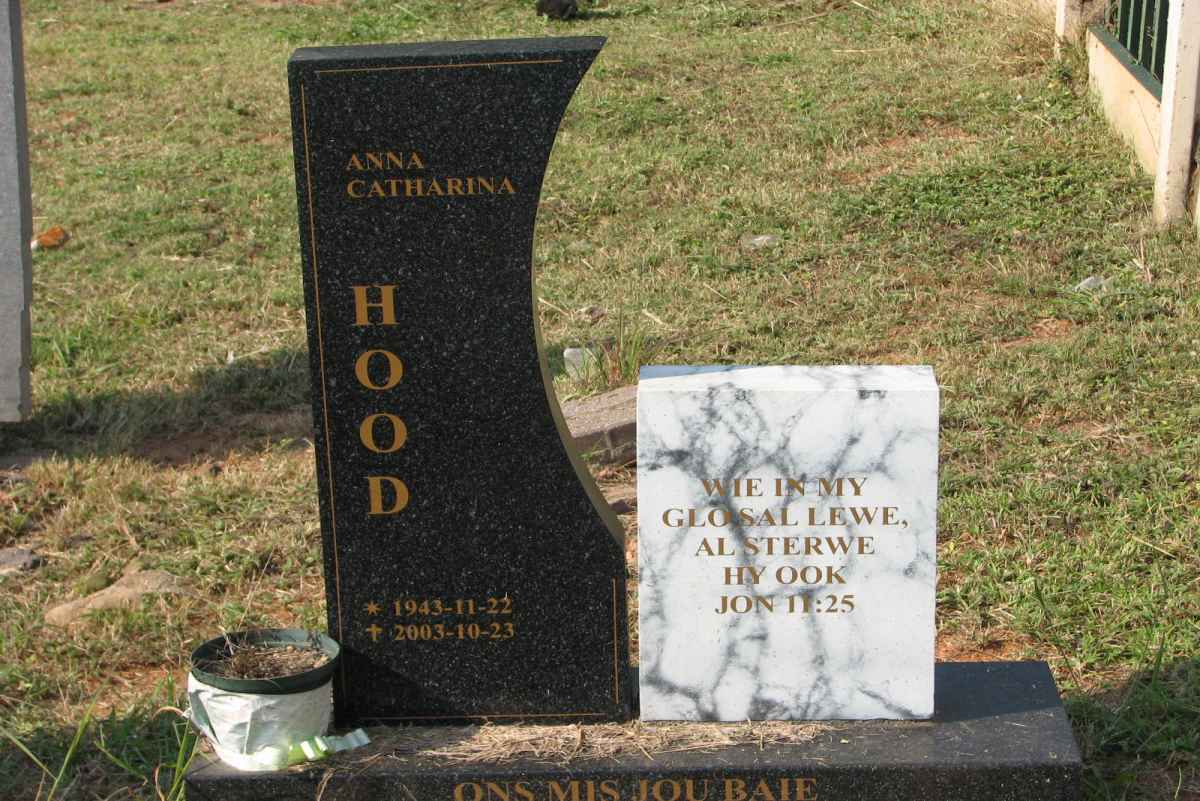 HOOD Anna Catharina 1943-2003