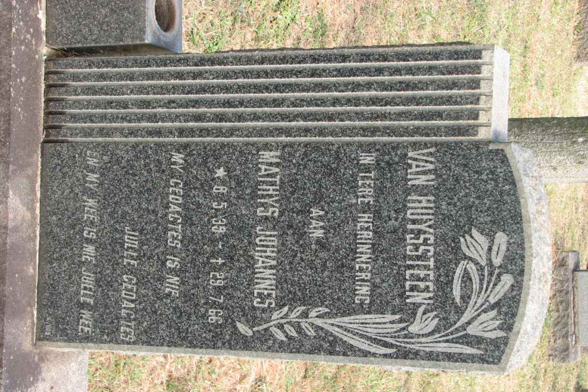 HUYSSTEEN Mathys Johannes, van 1939-1966