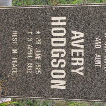 HODGSON Avery 1925-1992