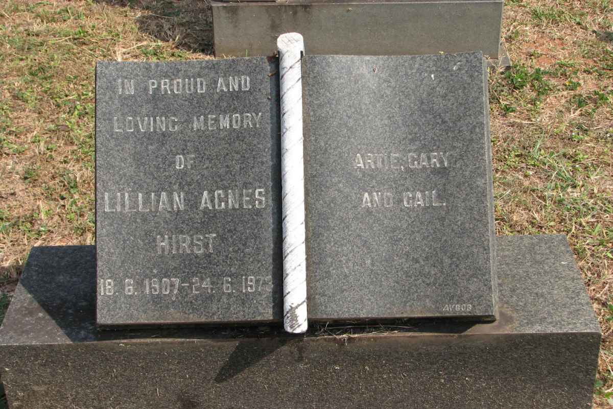 HIRST Lillian Agnes 1907-1973