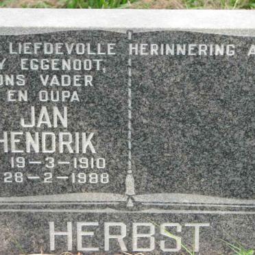 HERBST Jan Hendrik 1910-1988