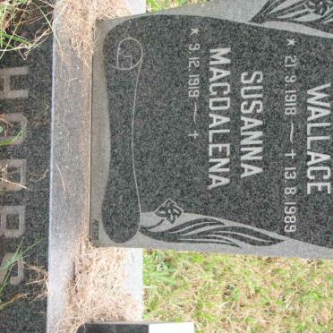 HOBBS Norman Wallace 1918-1989 &amp; Susanna Magdalena 1919-