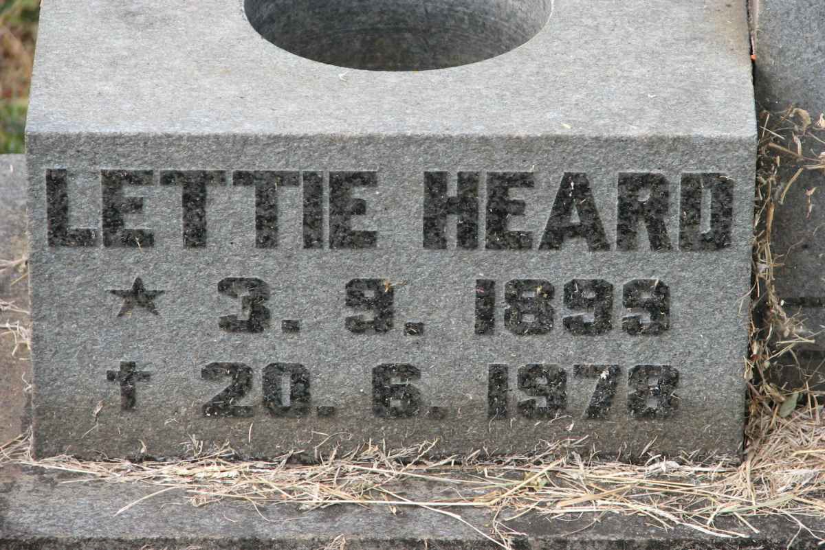 HEARD Lettie 1899-1978