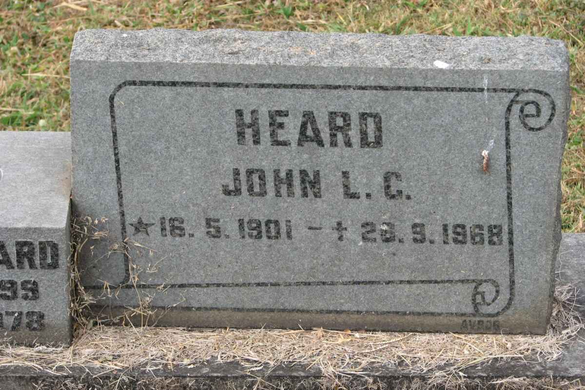 HEARD John L.C. 1901-1968