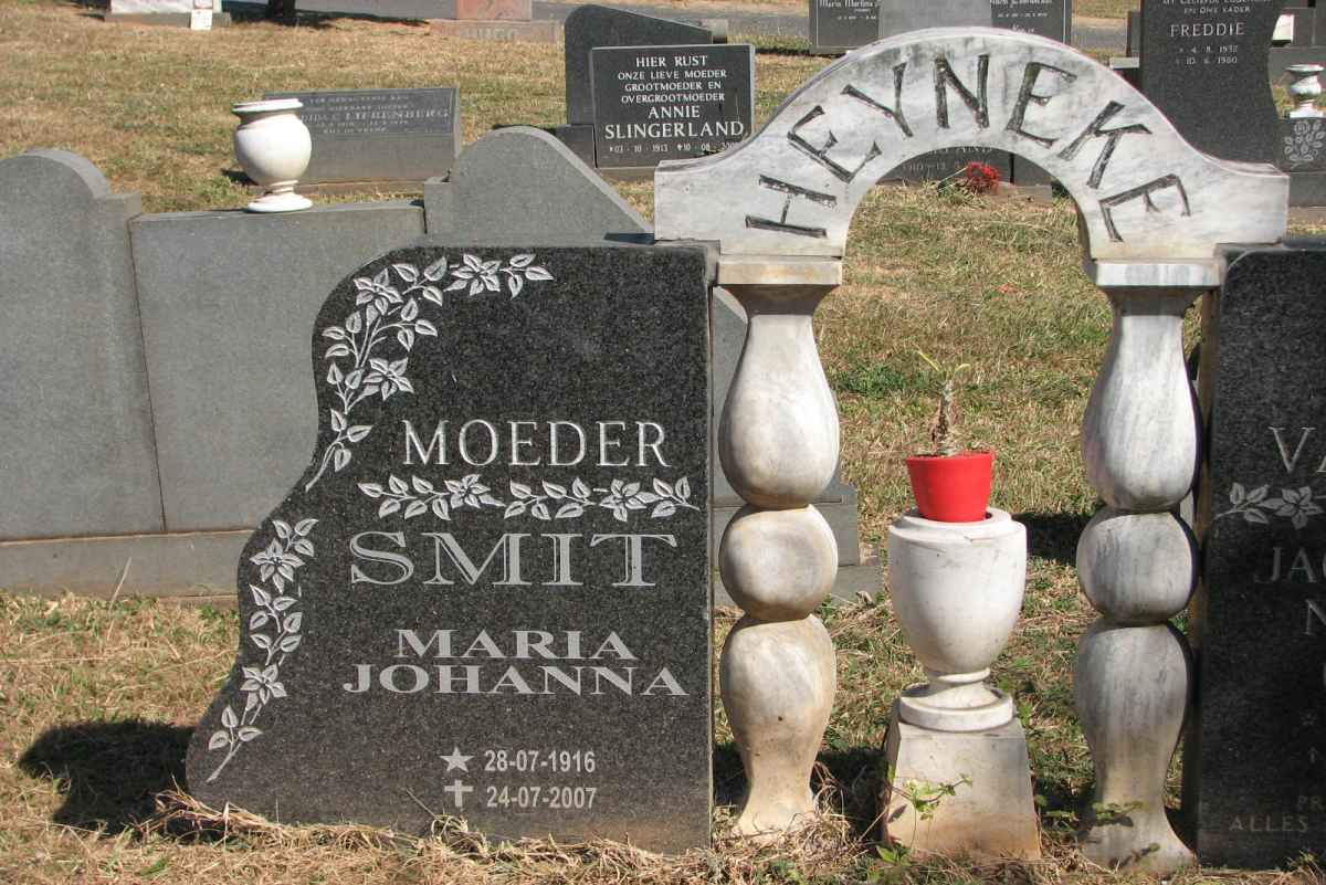 HEYNEKE Maria Johanna nee SMIT 1916-2007