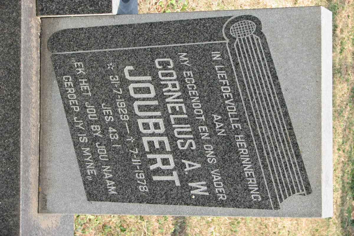 JOUBERT Cornelius A.W. 1929-1978