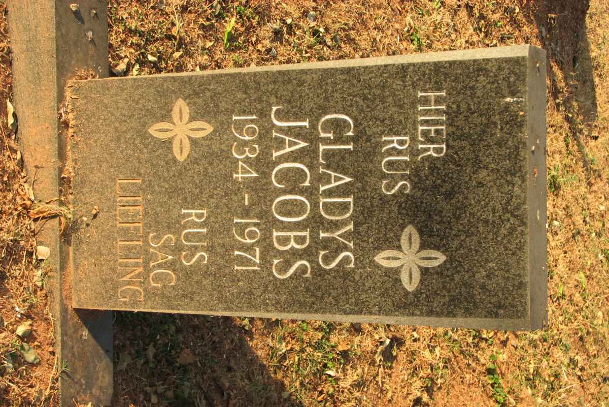 JACOBS Gladys 1934-1971