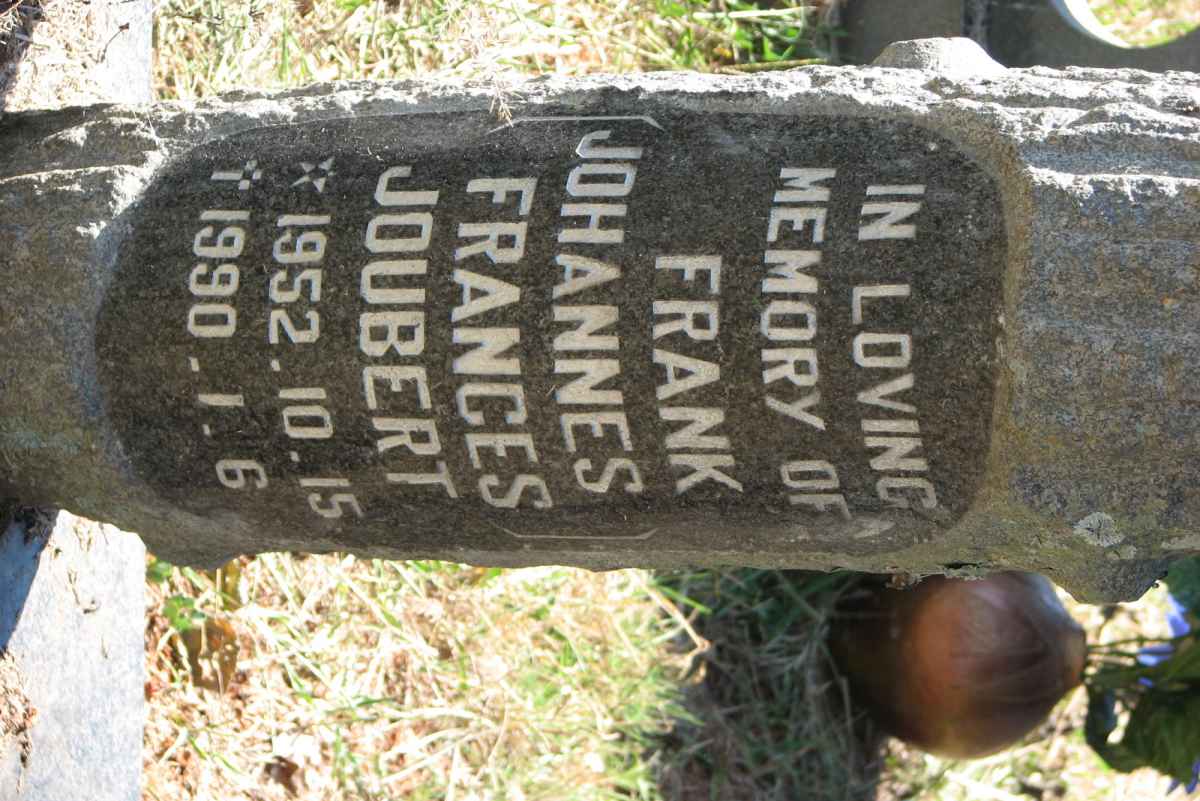 JOUBERT Frank Johannes Frances 1952-1990