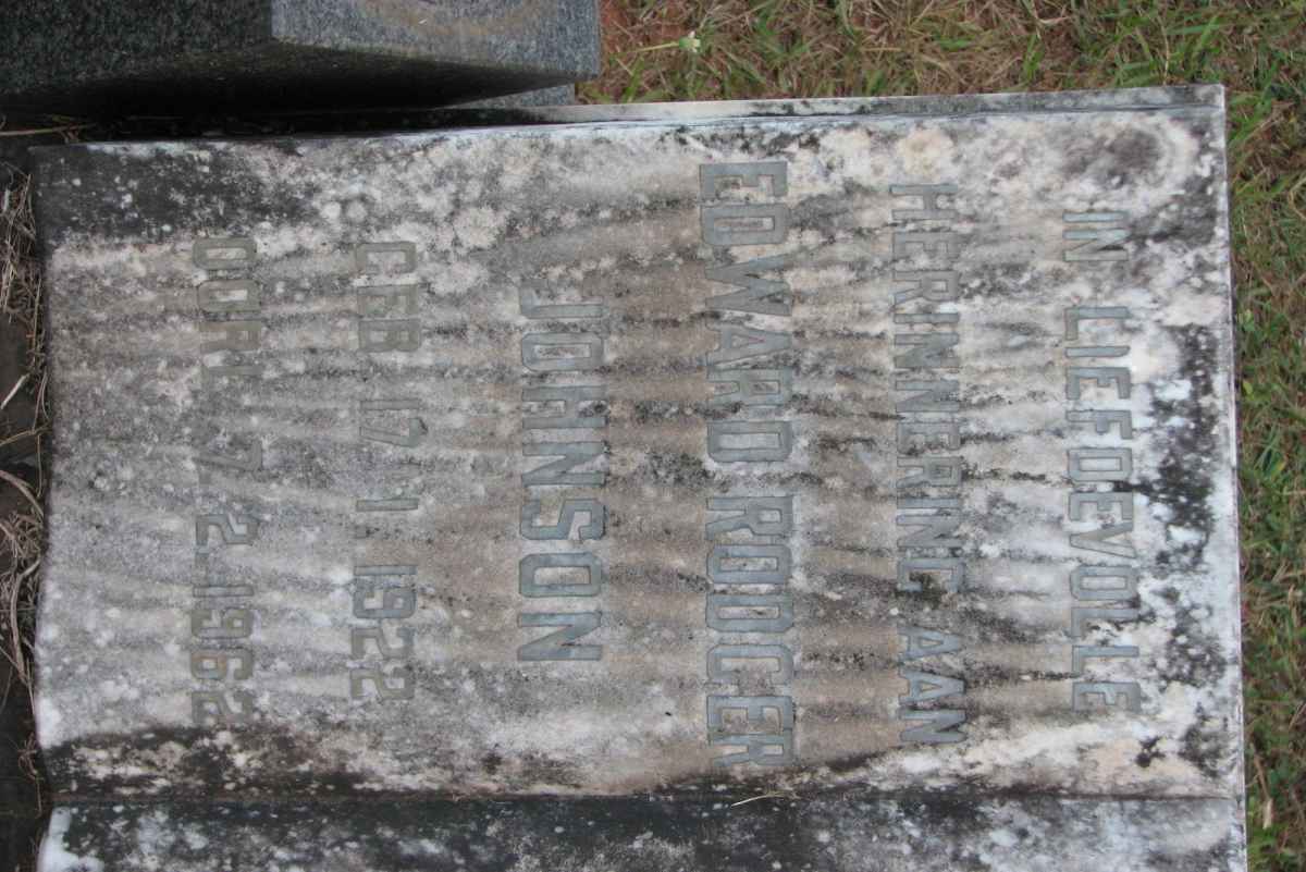 JOHNSON Edward Rodger 1922-1962