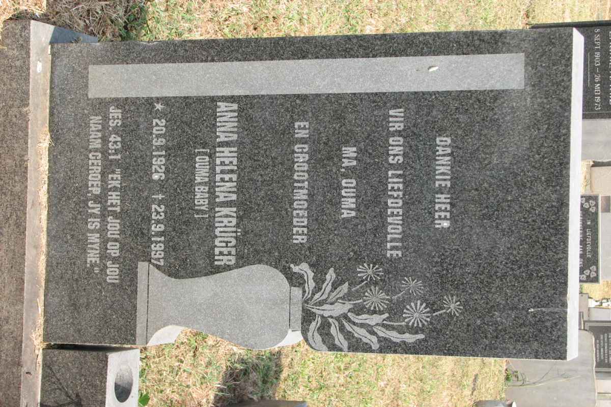 KRÜGER Anna Helena 1926-1997