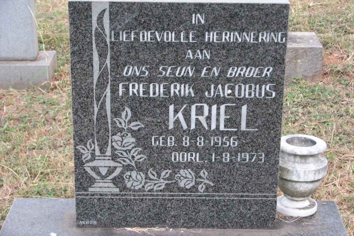 KRIEL Frederik Jacobus 1956-1973