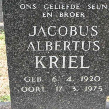 KRIEL Jacobus Albertus 1920-1975