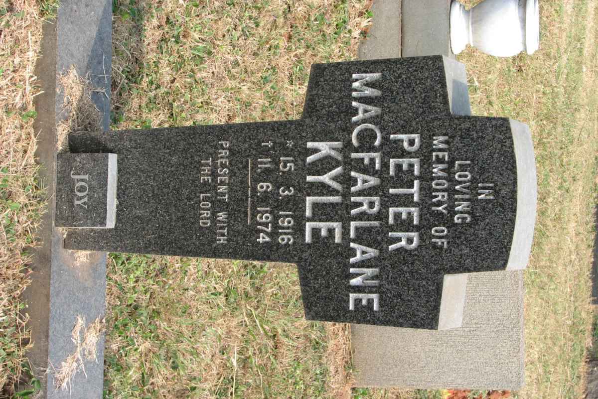 KYLE Peter Macfarlane 1916-1974