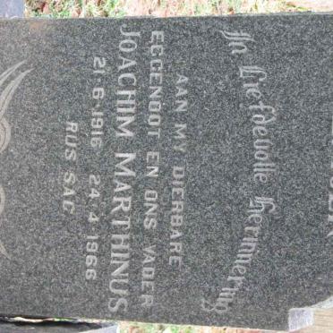 KOEKEMOER Joachim Marthinus 1916-1966