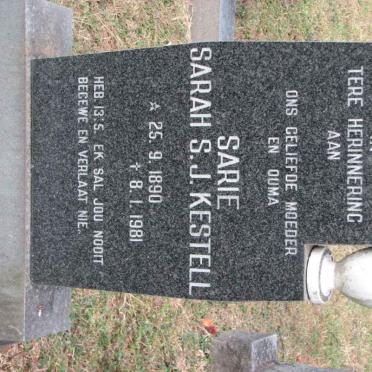 KESTELL Sarah S.J. 1890-1981