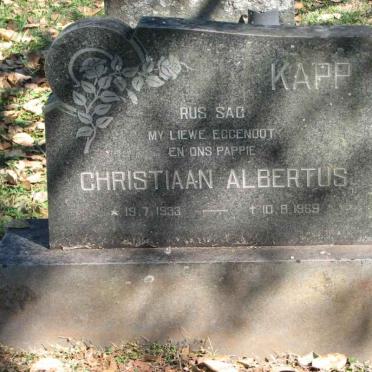 KAPP Christiaan Albertus 1933-1969