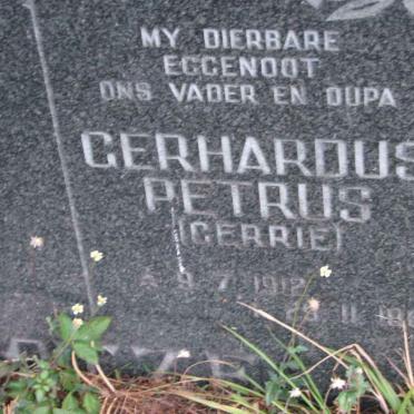 KOTZE Gerhardus Petrus 1912-1981