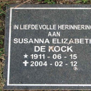 KOCK Susanna Elizabeth, de 1911-2004