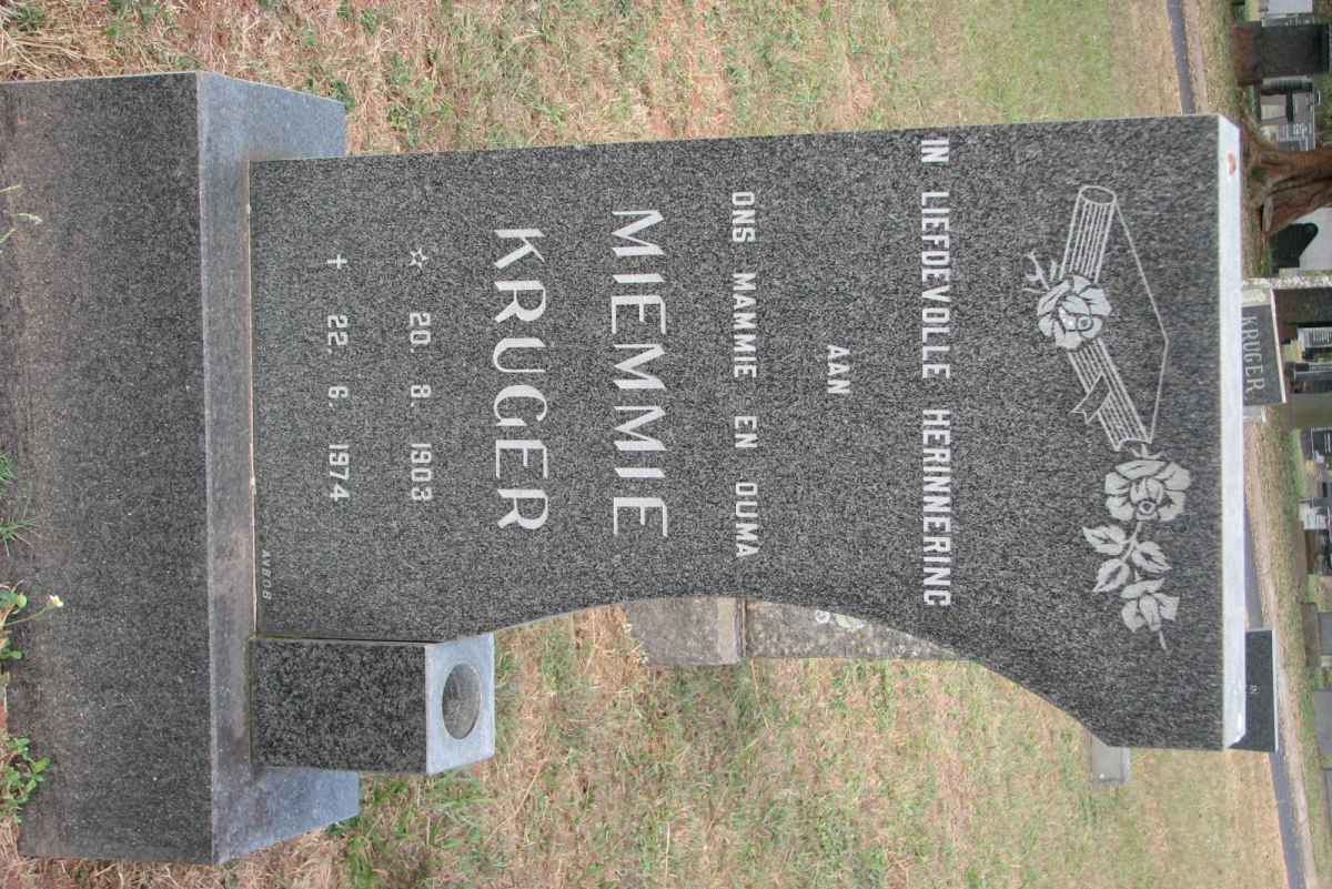 KRUGER Miemmie 1903-1974