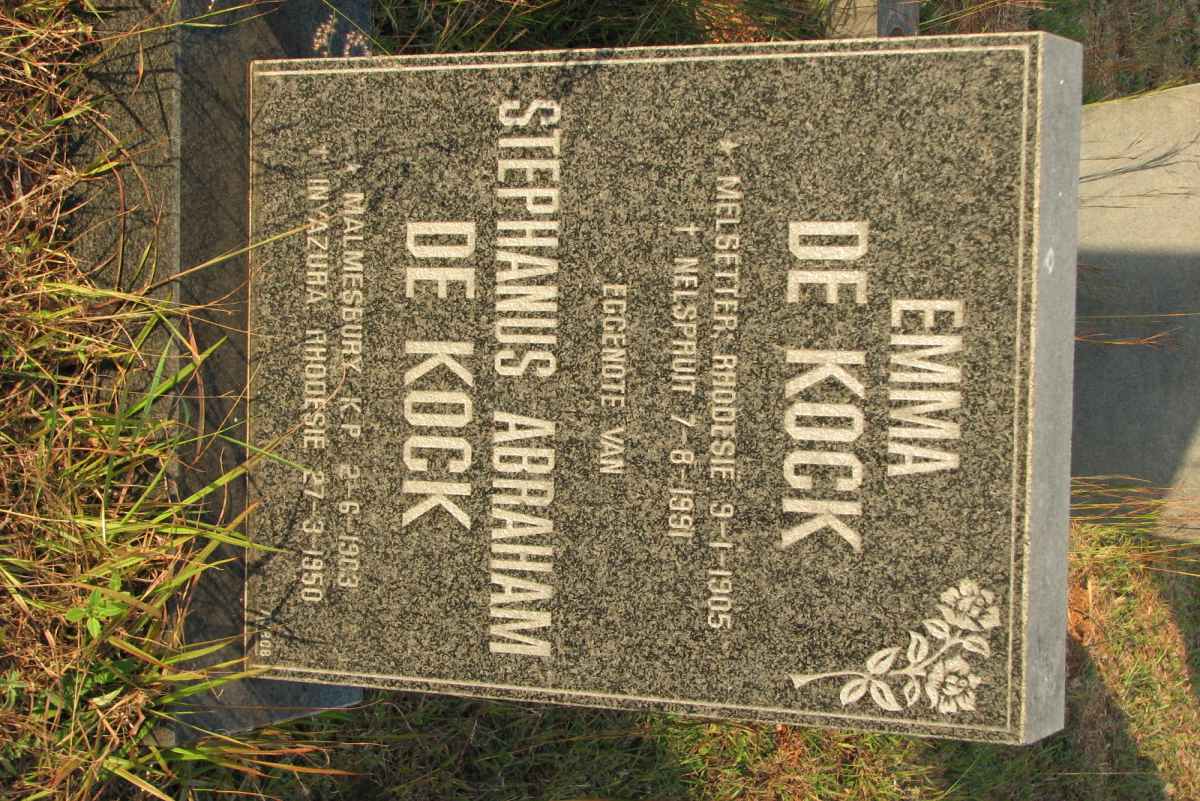 KOCK Stephanus Abraham, de 1903-1950 &amp; Emma 1905-1991