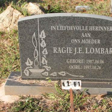 LOMBARD Ragie J.E. 1907-1997