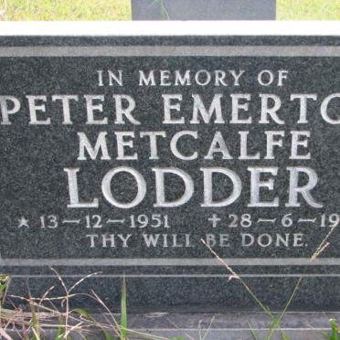 LODDER Peter Emerton Metcalfe 1951-1981