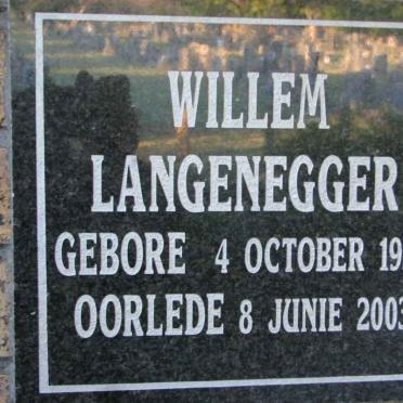 LANGENEGGER William 1926-2003