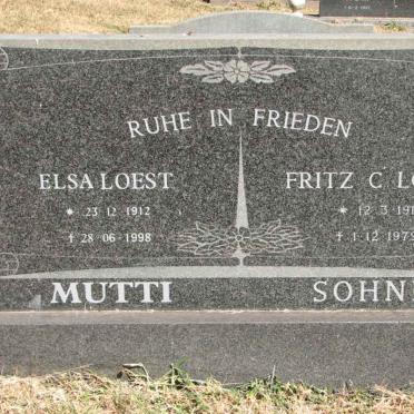 LOEST Fritz C. 1911-1979 &amp; Elsa 1912-1998