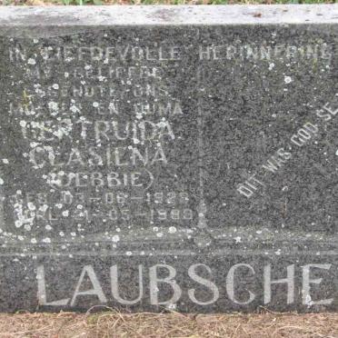 LAUBSCHER Gertruida Clasiena 1928-1989