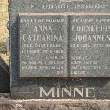MINNE Cornelius Johannes 1895-1964 &amp; Anna Catharina STOFFBERG 1909-1965