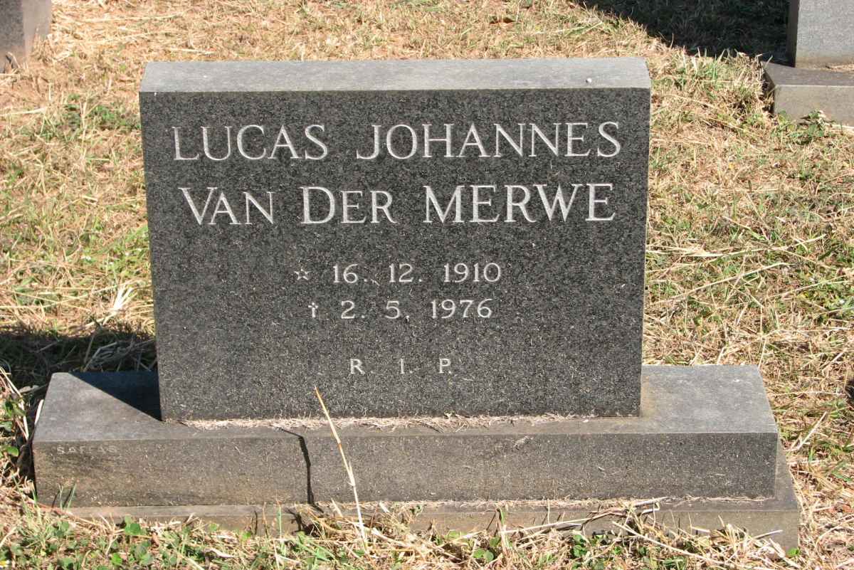 MERWE Lucas Johannes, van der 1910-1976