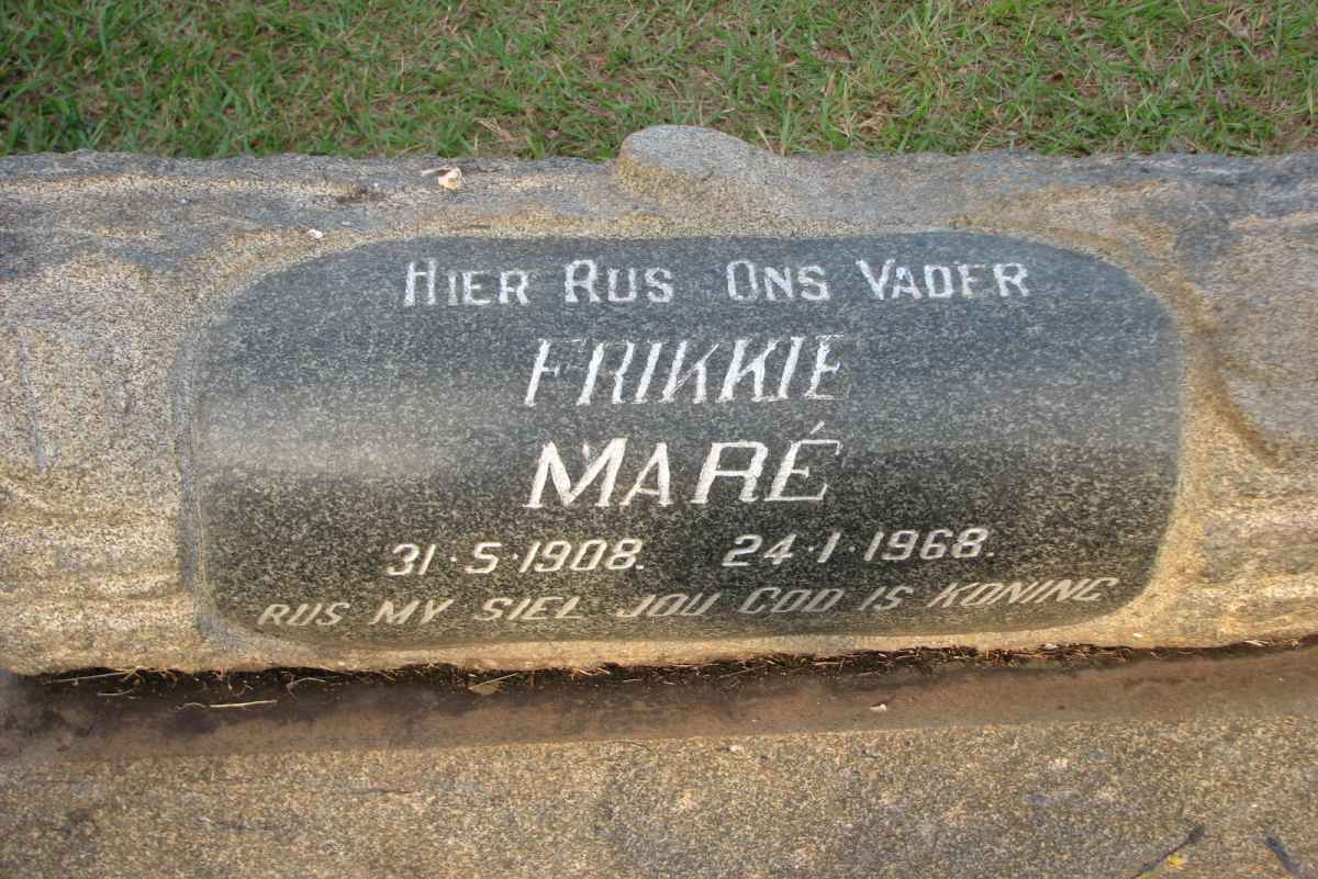 MARÉ Frikkie 1908-1968