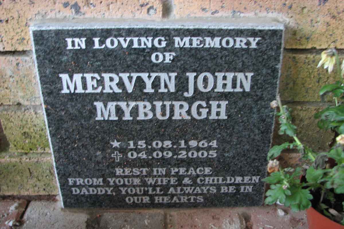 MYBURGH Mervyn John 1964-2005