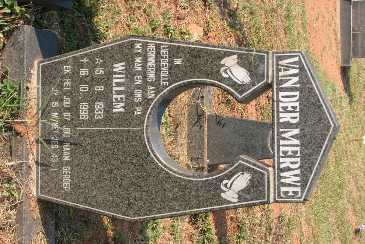 MERWE Willem, van der 1933-1998