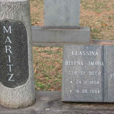 MARITZ Jacob Ockert Jacobus 1895-1965 &amp; Classina Helena Jacoba DE BEER 1904-1984 