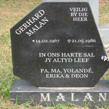 MALAN Gerhard 1967-1986