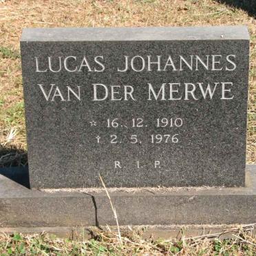 MERWE Lucas Johannes, van der 1910-1976