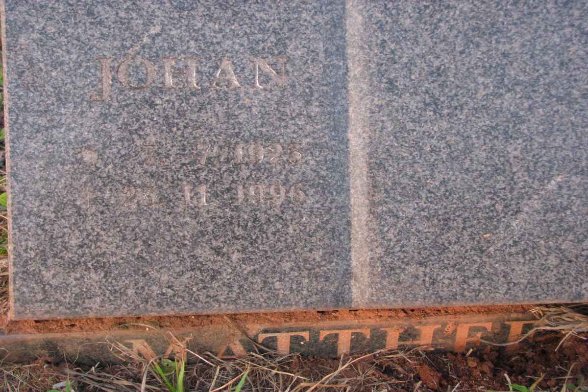 MATTHEE Johan 1923-1996