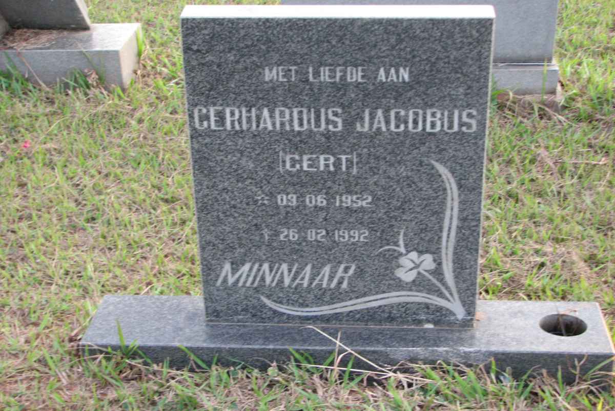 MINNAAR Gerhardus Jacobus 1952-1992