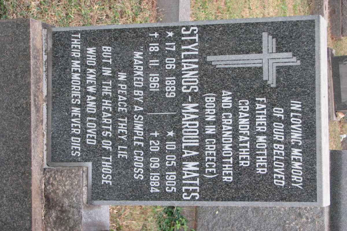 MATES Stylianos 1889-1961 &amp; Maroula 1905-1984