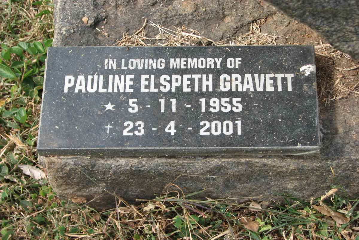 GRAVETT Pauline Elspeth 1955-2001
