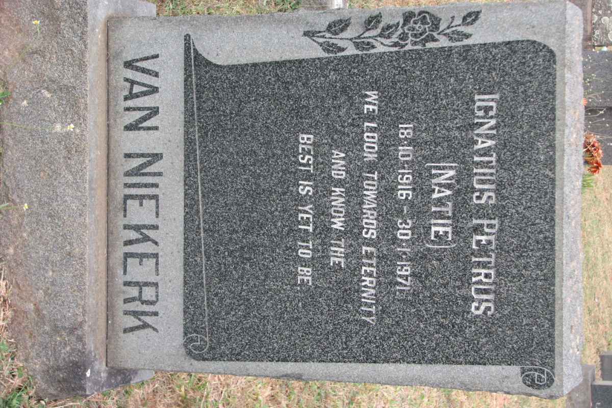 NIEKERK Ignatius Petrus, van 1916-1971