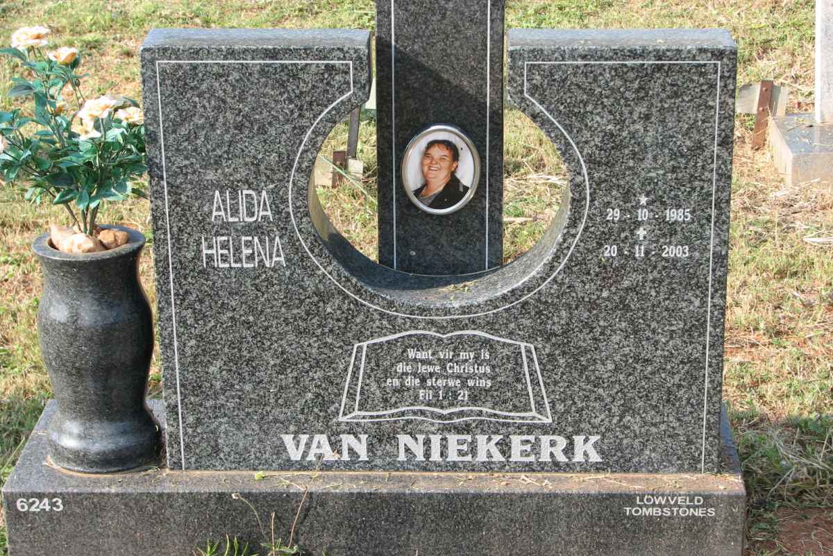 NIEKERK Alida Helena, van 1985-2003