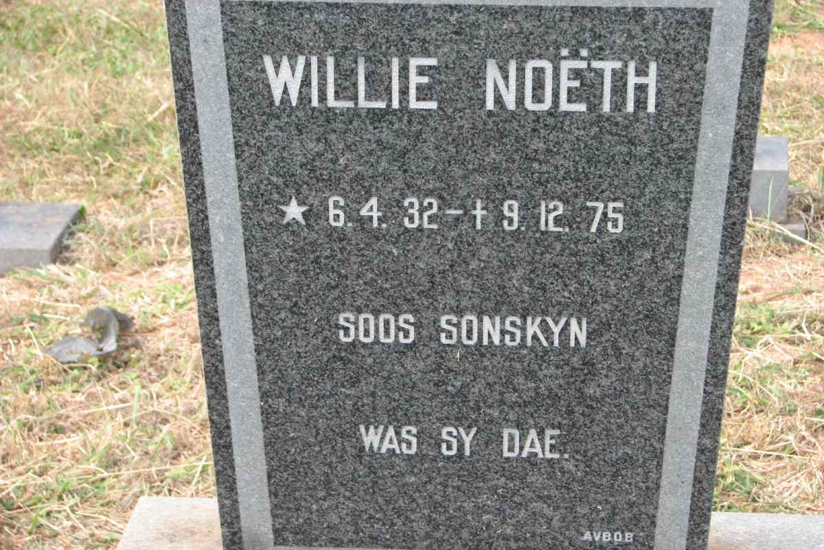 NOETH Willie 1932-1975