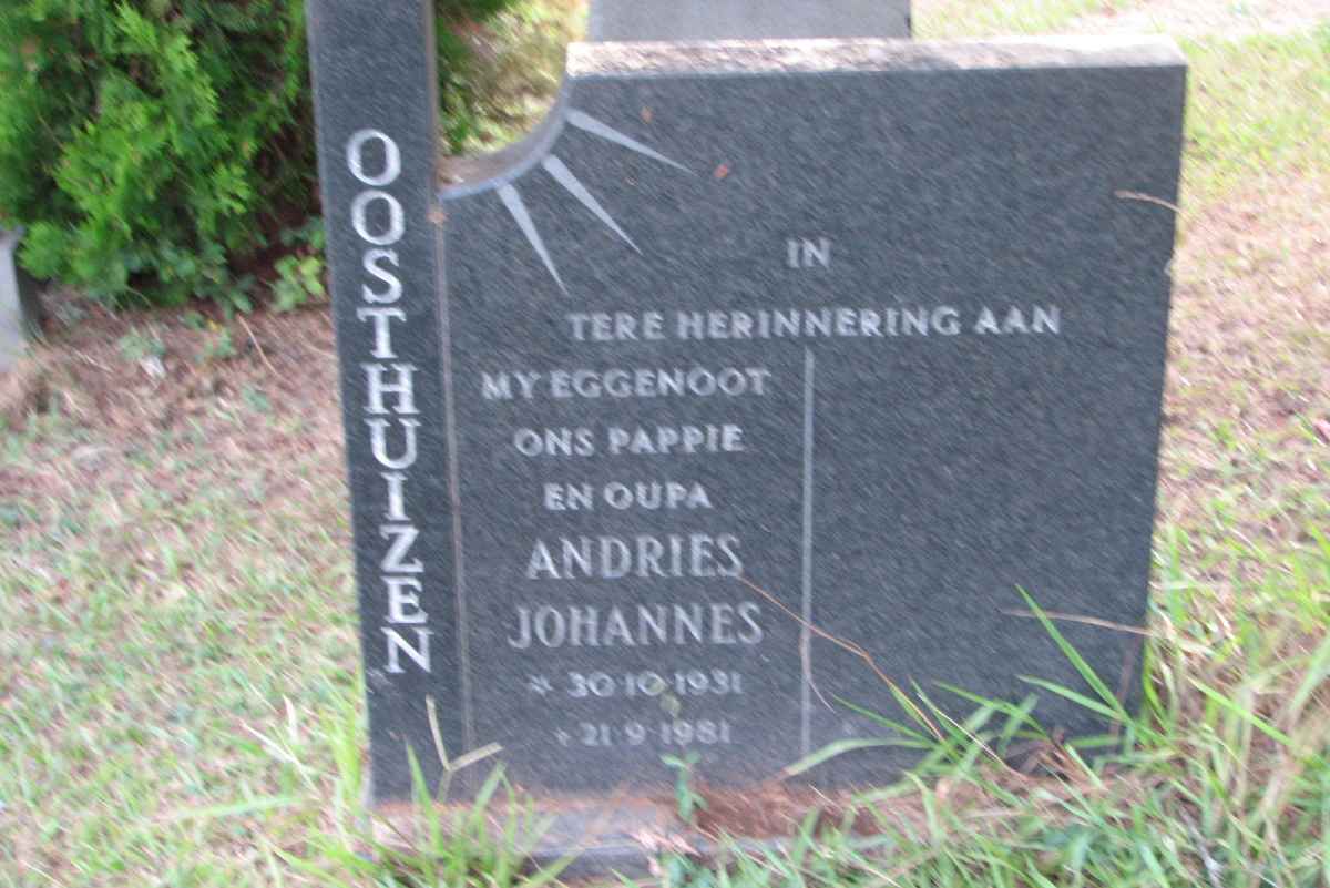 OOSTHUIZEN Andries Johannes 1931-1981