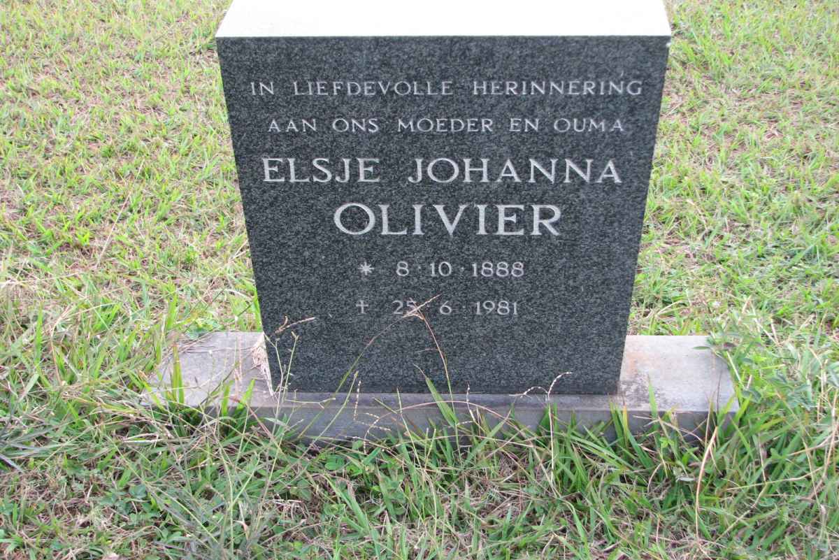 OLIVIER Elsje Johanna 1888-1981