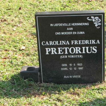 PRETORIUS Carolina Fredrika nee VORSTER 1923-1997