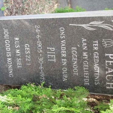 PEACH Piet 1905-1979